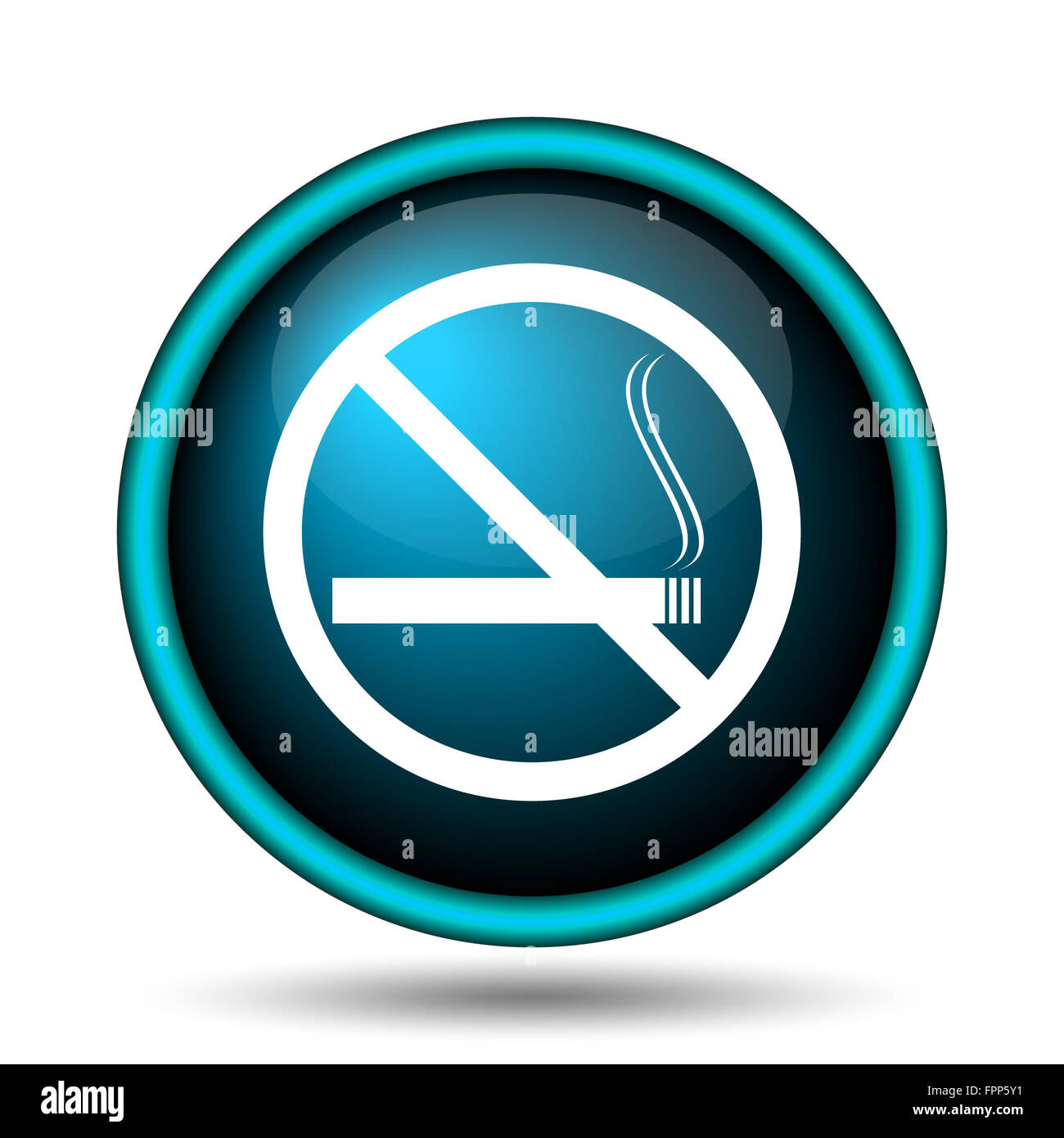 No smoking icon. Internet button on white background Stock Photo - Alamy