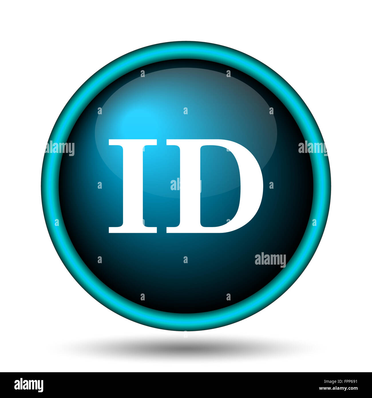 ID icon. Internet button on white background Stock Photo - Alamy