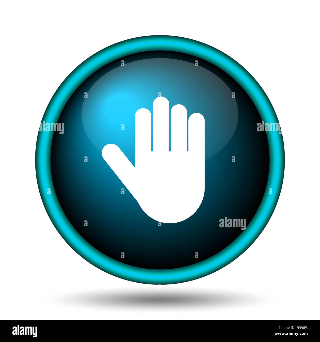 Stop icon. Internet button on white background Stock Photo - Alamy