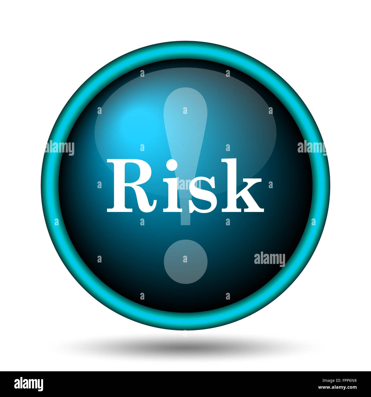 Risk icon. Internet button on white background Stock Photo - Alamy
