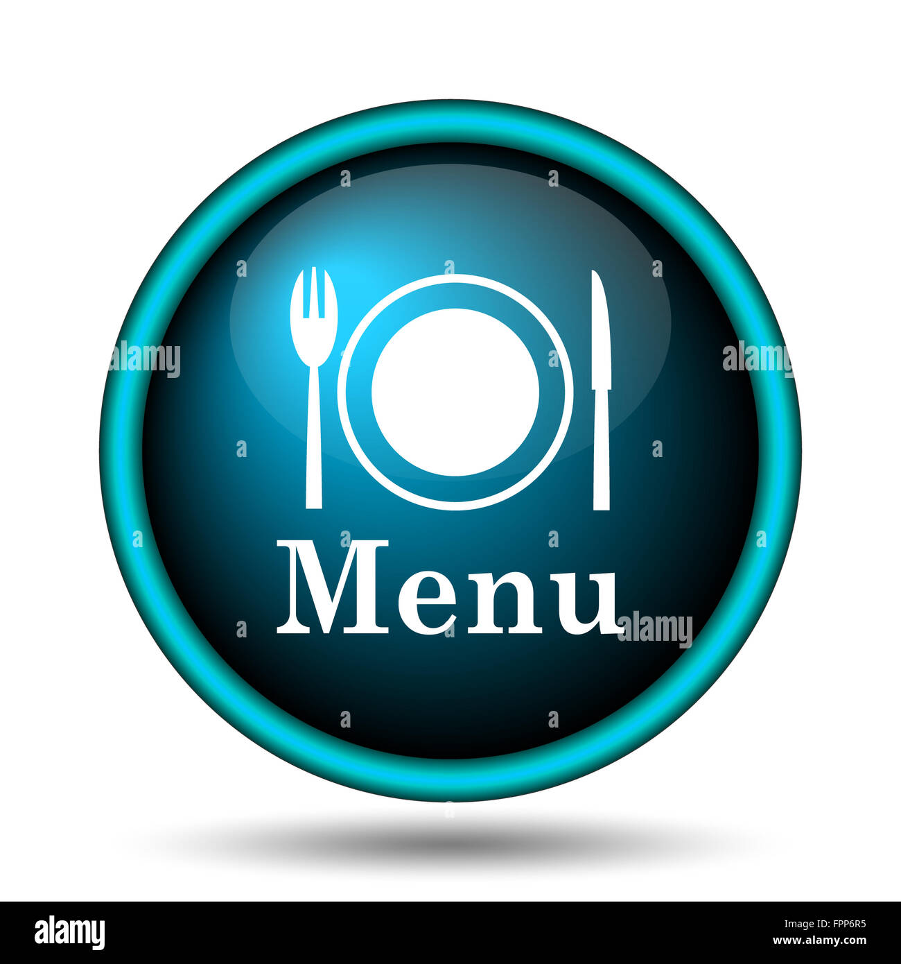 Menu icon. Internet button on white background Stock Photo - Alamy
