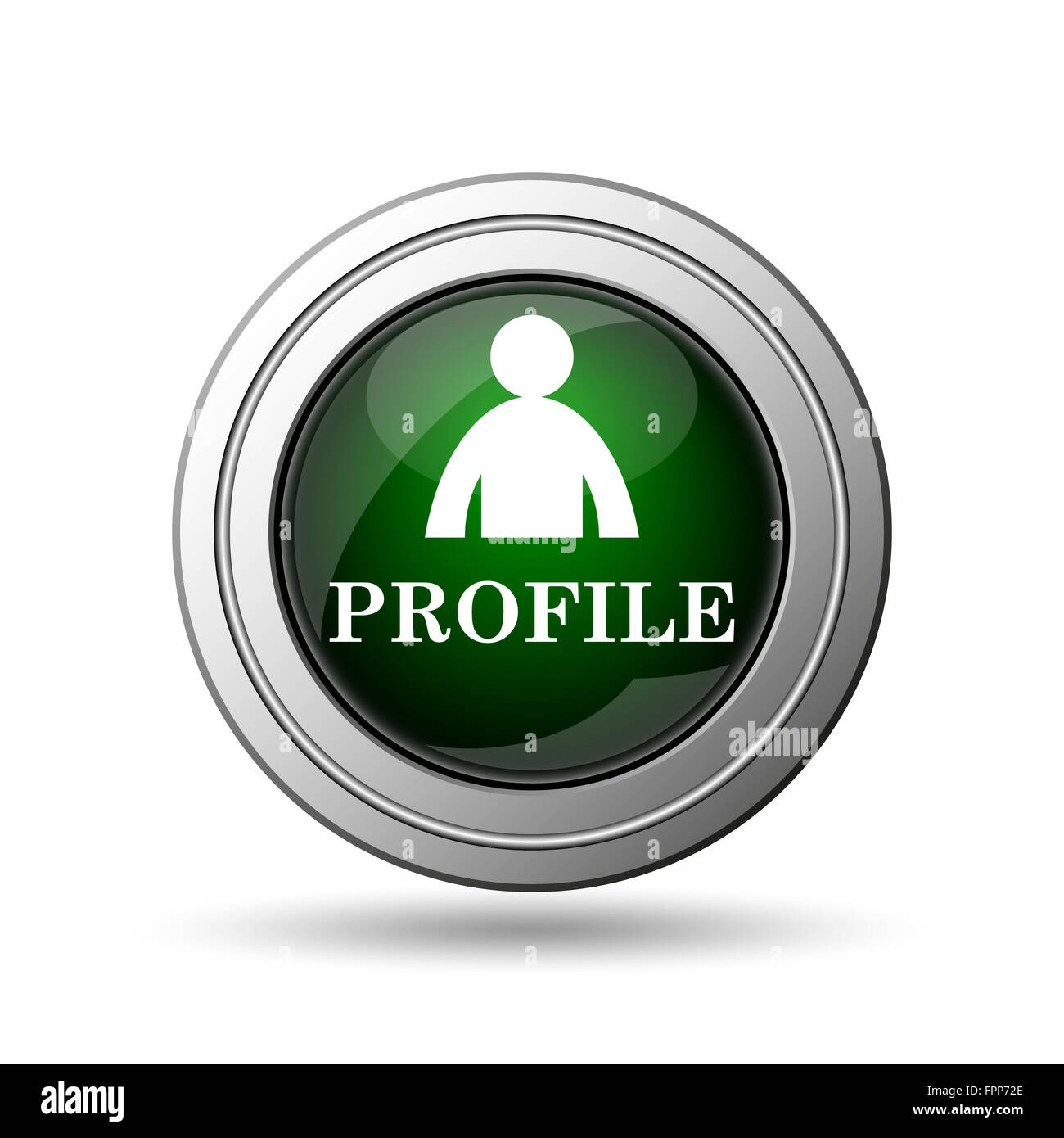 Profile icon. Internet button on white background Stock Photo - Alamy