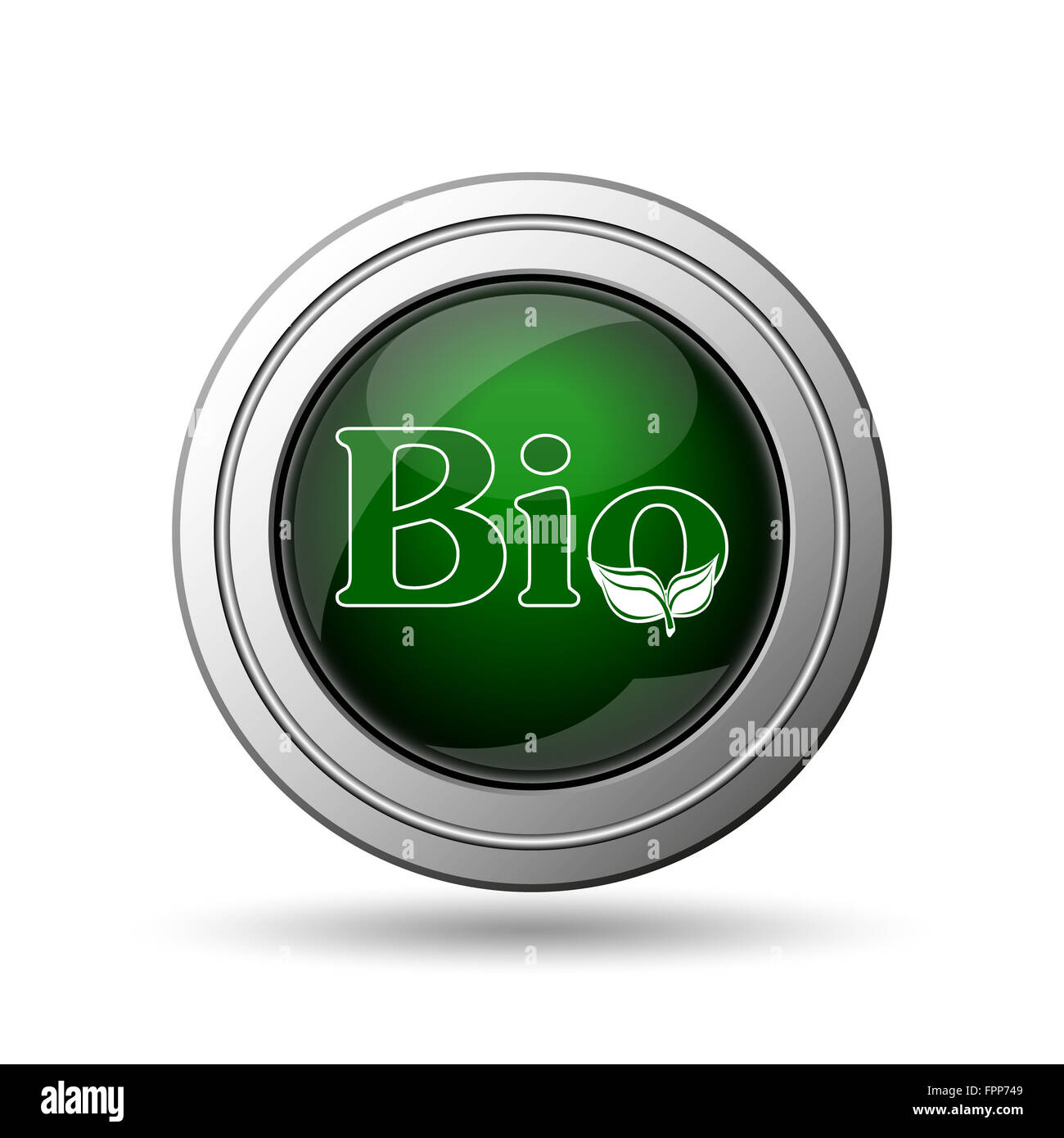 Bio icon. Internet button on white background Stock Photo - Alamy
