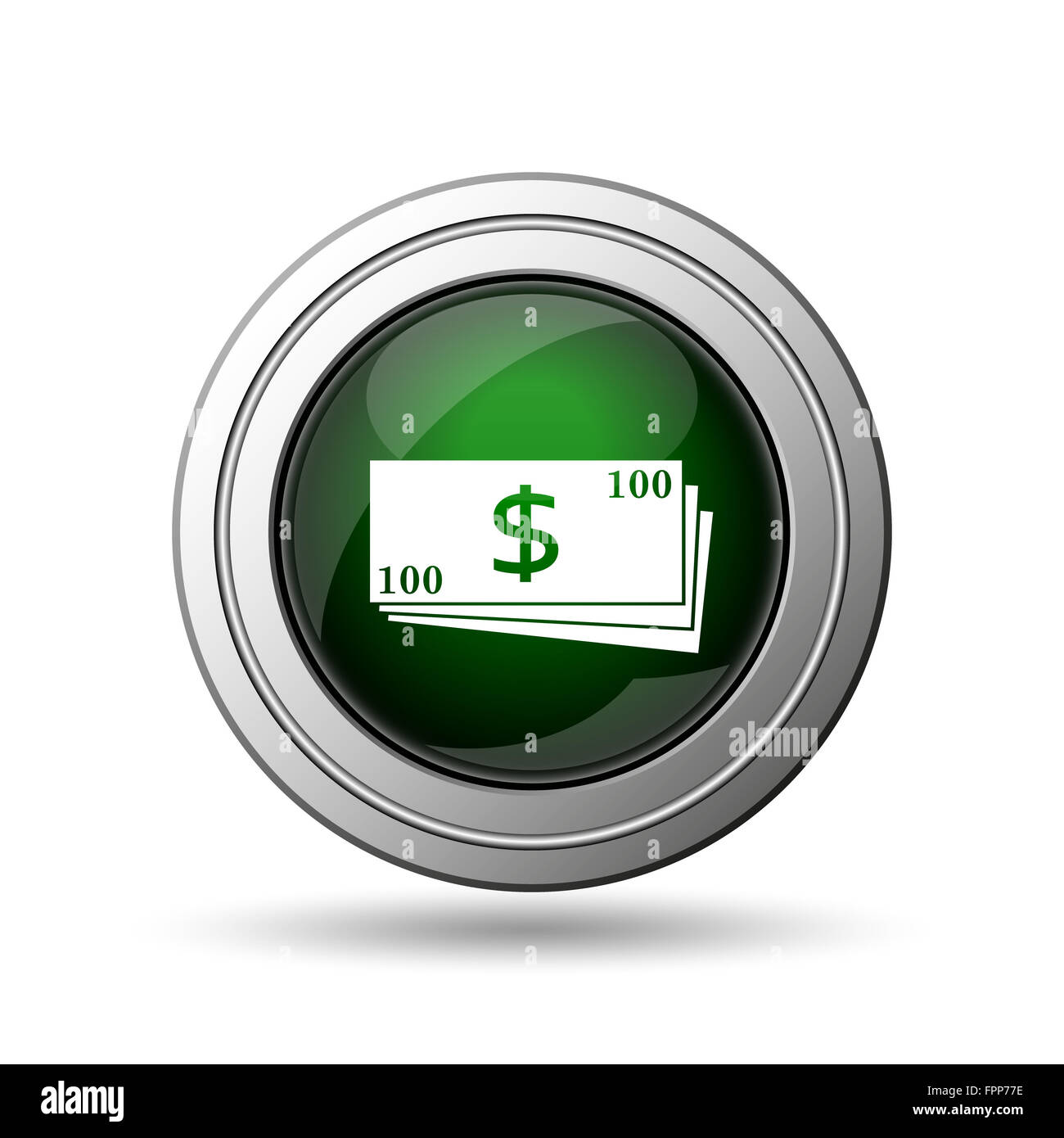 Money icon. Internet button on white background Stock Photo - Alamy