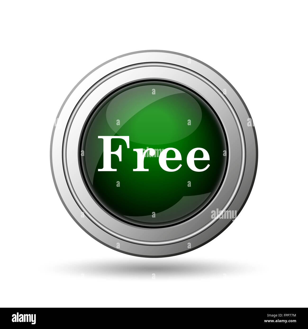 Free icon. Internet button on white background Stock Photo - Alamy