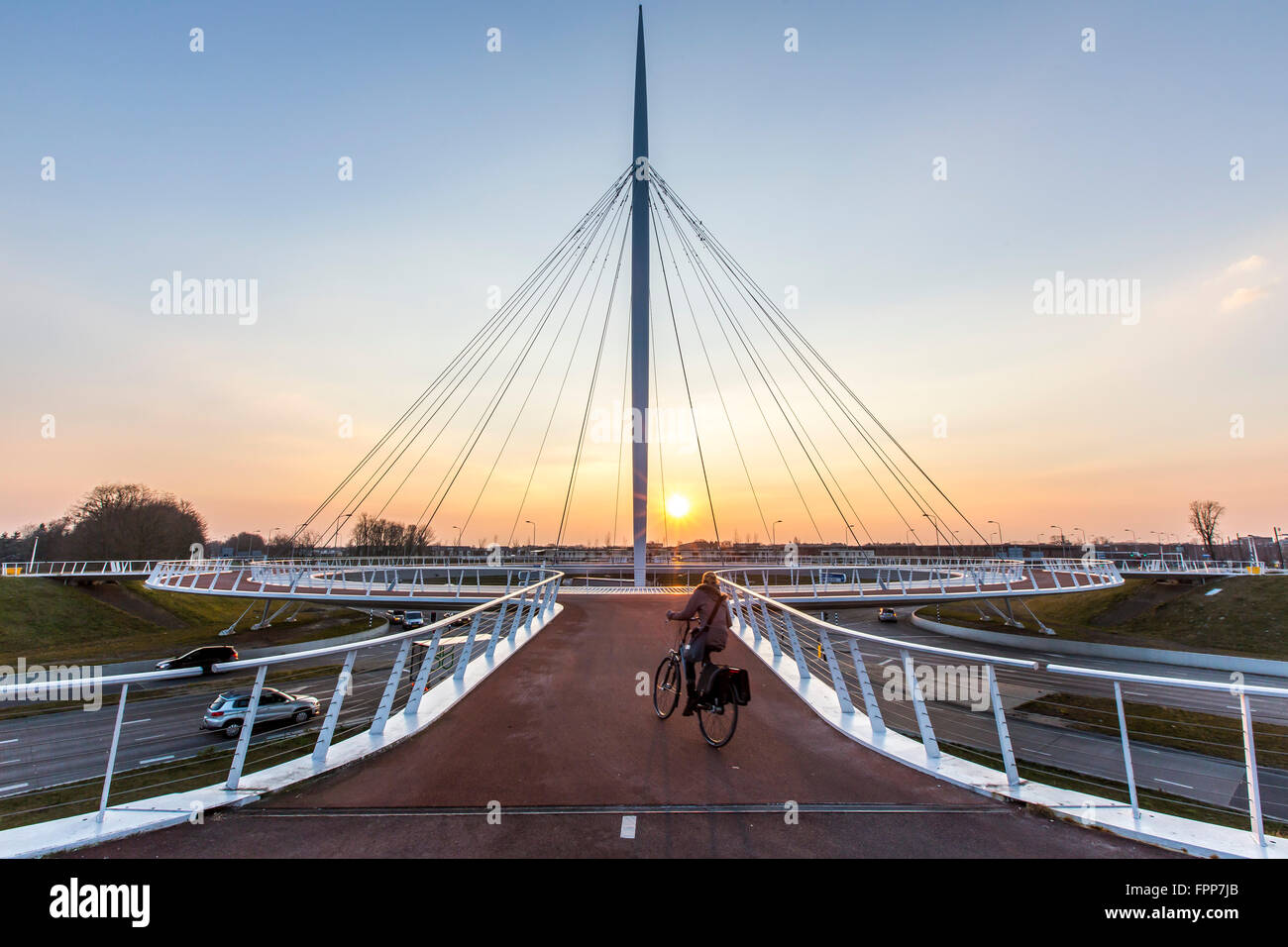 The Hovenring, A Roundabout For Cyclists And Pedestrians, Hanging Over 