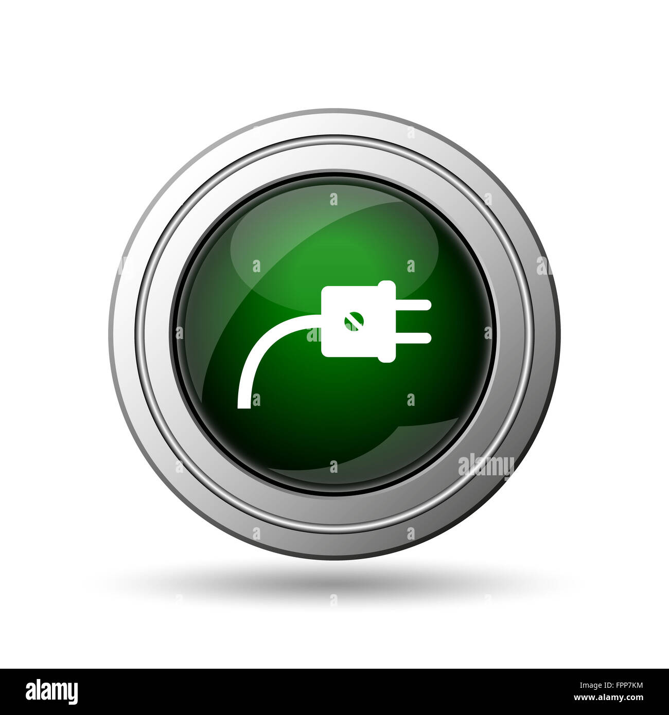 Plug icon. Internet button on white background Stock Photo - Alamy