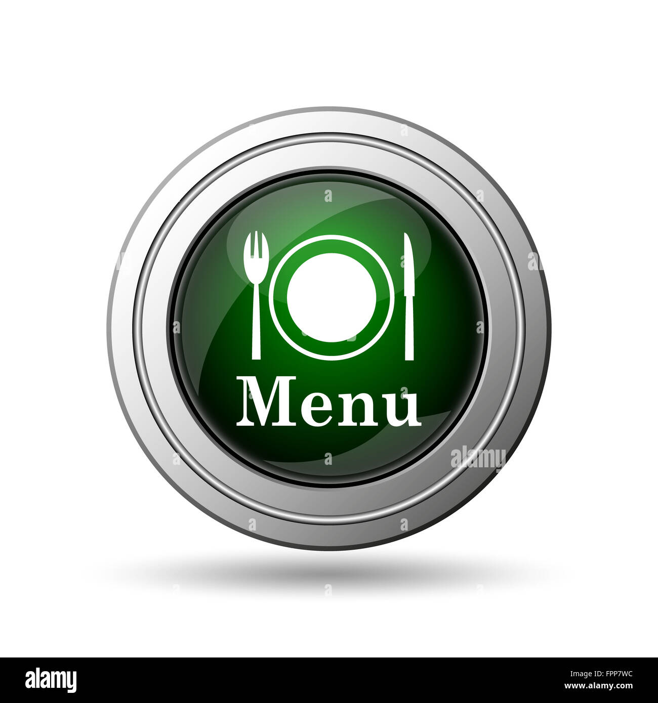 Menu icon. Internet button on white background Stock Photo - Alamy