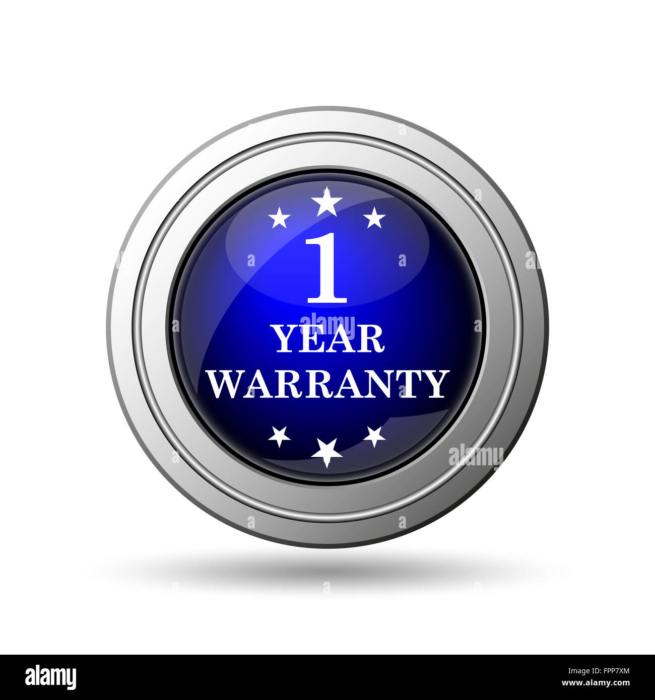 1 year warranty icon. Internet button on white background Stock Photo ...