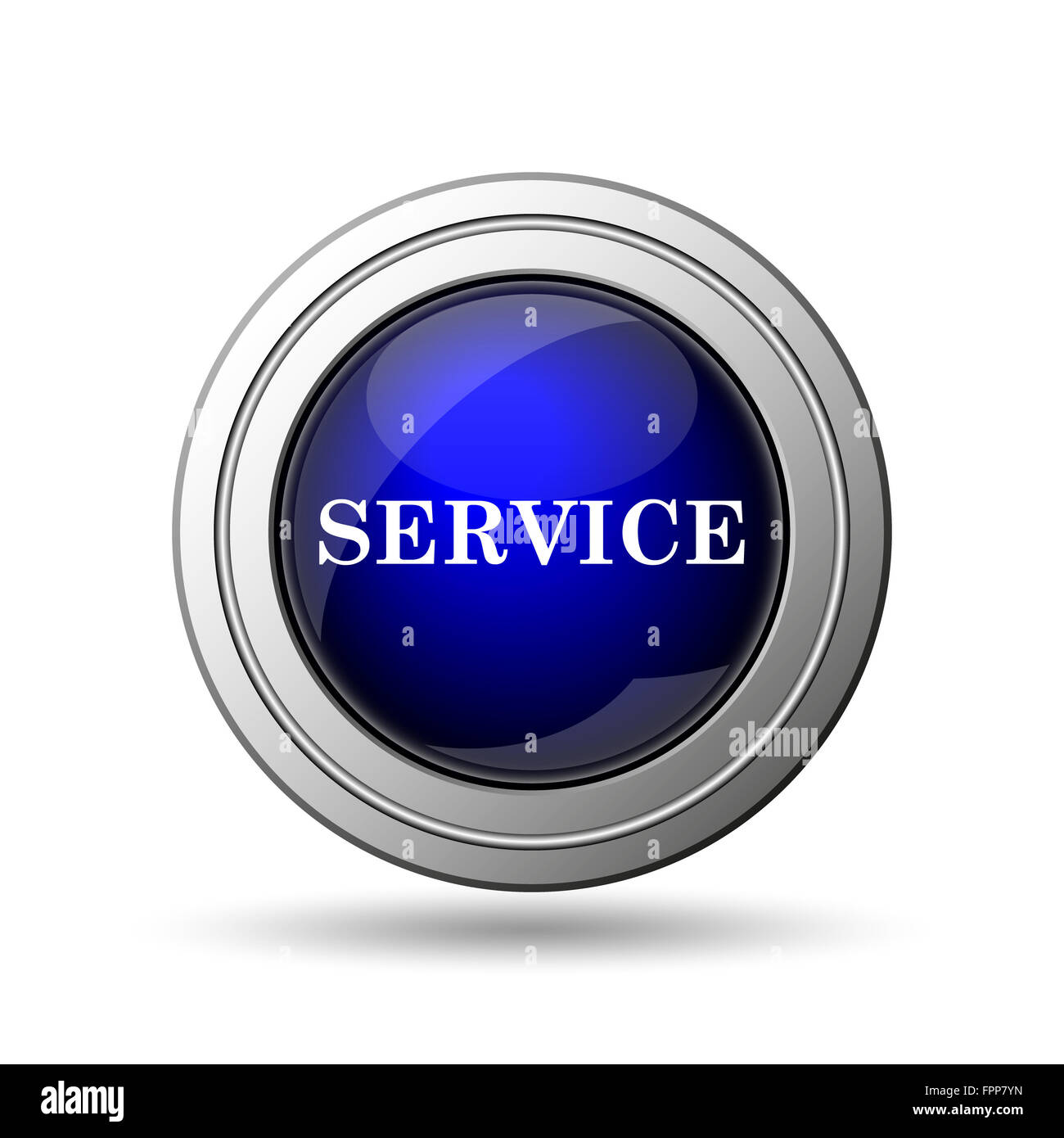 Service icon. Internet button on white background Stock Photo - Alamy