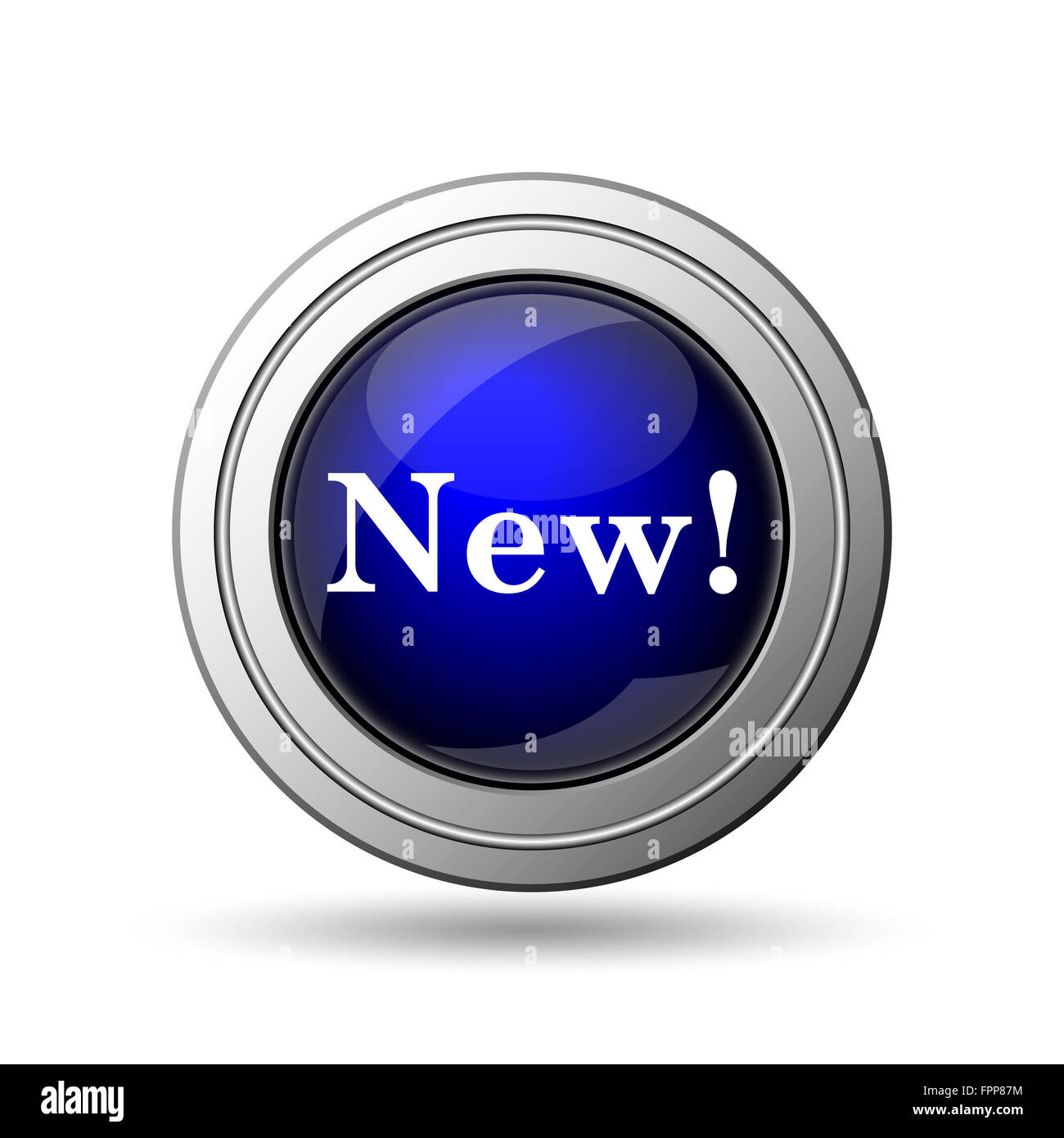 New icon. Internet button on white background Stock Photo - Alamy