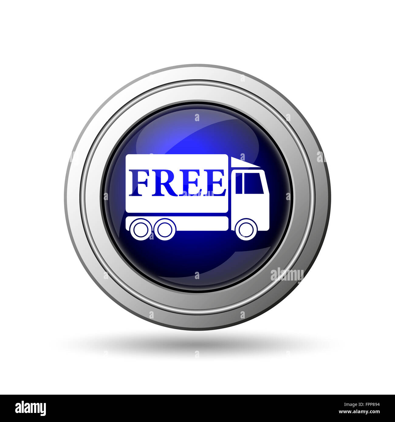 Free delivery truck icon. Internet button on white background Stock ...