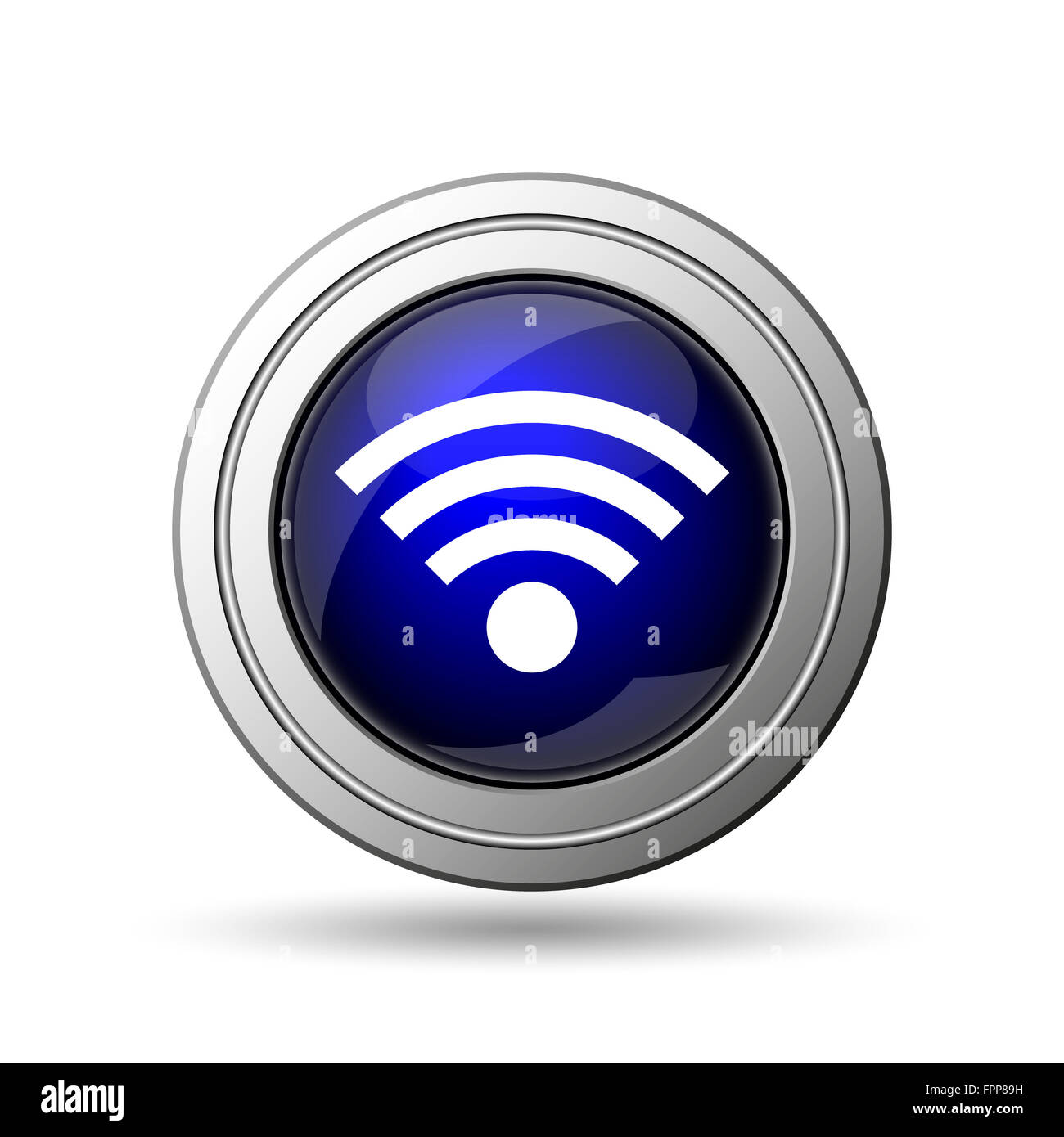 Wireless sign icon. Internet button on white background Stock Photo - Alamy
