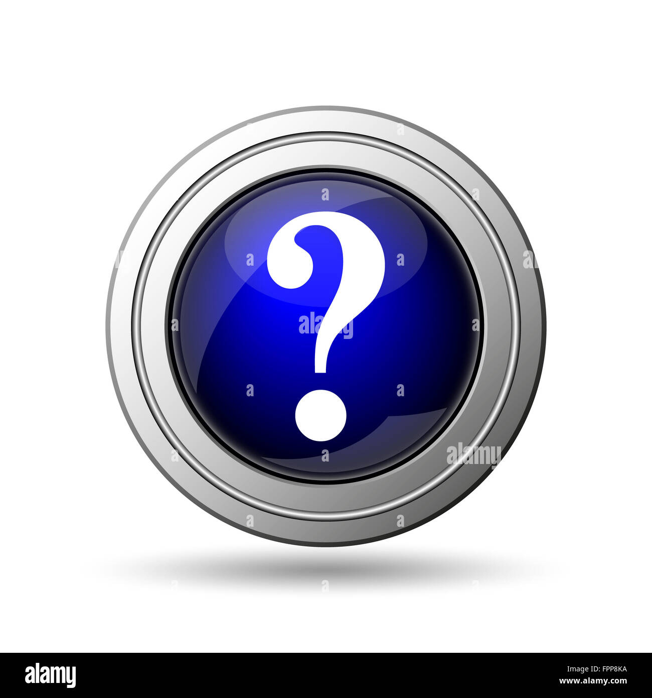 Question mark icon. Internet button on white background Stock Photo - Alamy
