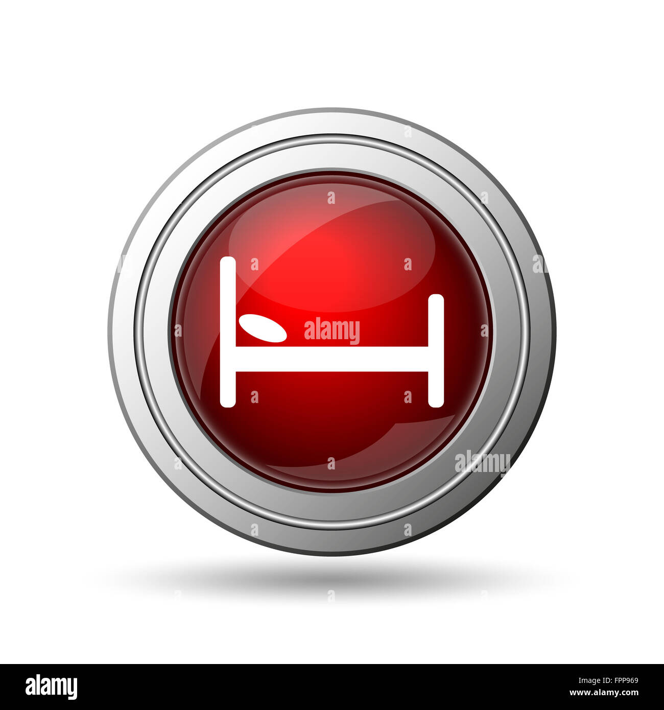 Hotel icon. Internet button on white background Stock Photo - Alamy