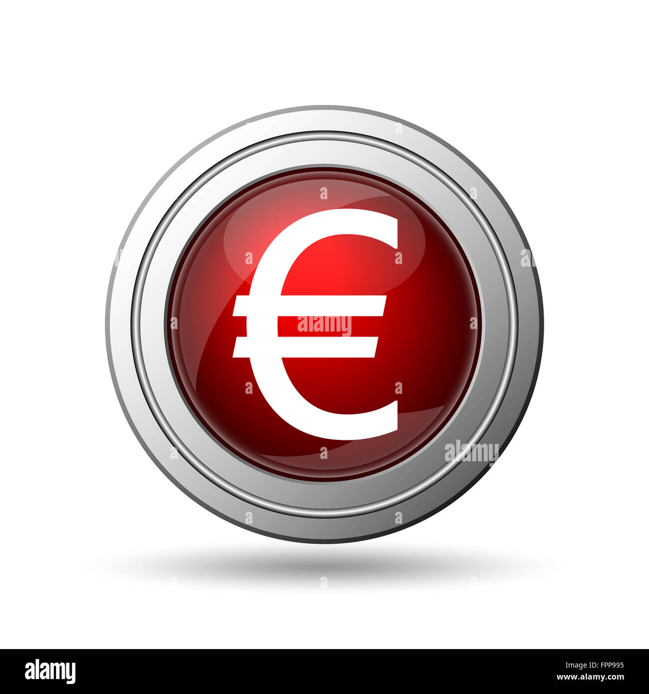 Euro icon. Internet button on white background Stock Photo - Alamy