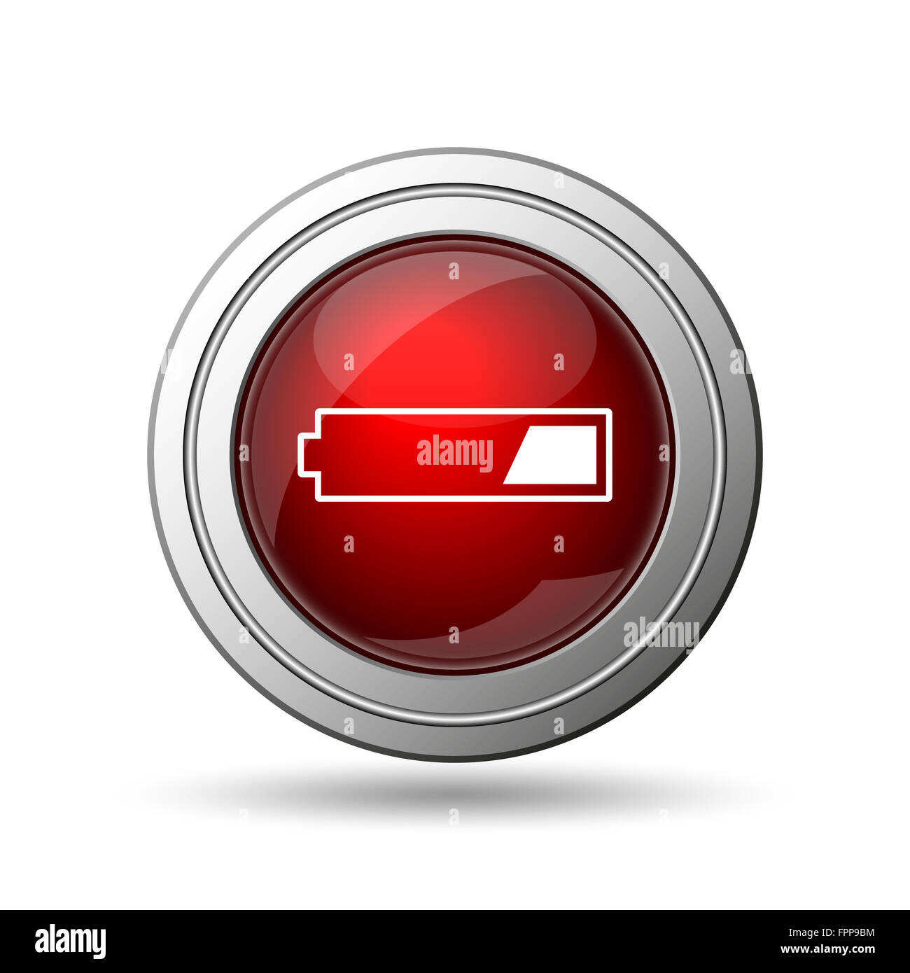 1 third charged battery icon. Internet button on white background Stock ...