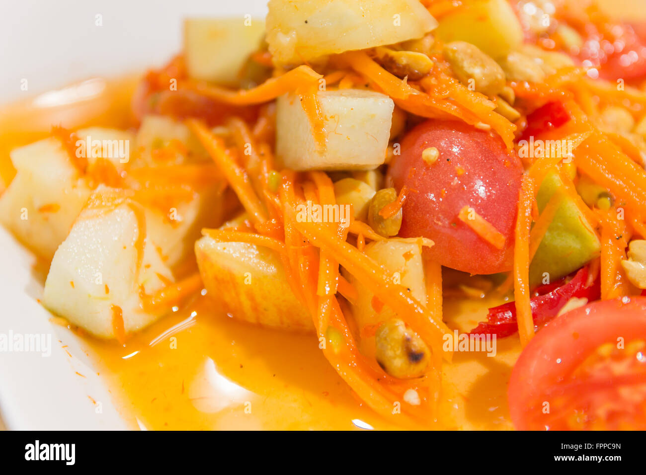 spicy fruit salad Thai food Stock Photo Alamy