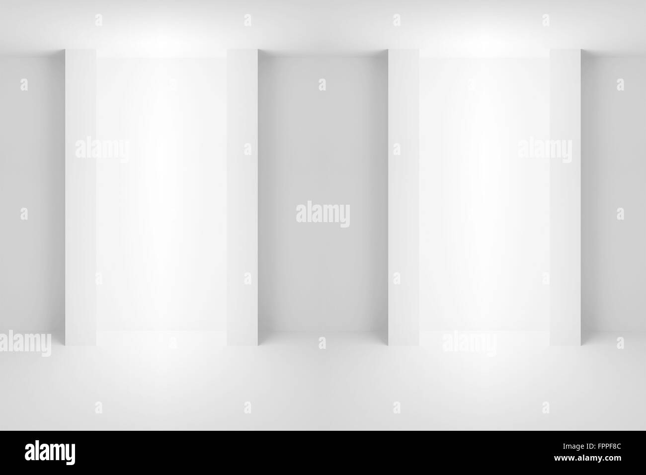 Abstract white architecture background. Empty interior with light ...