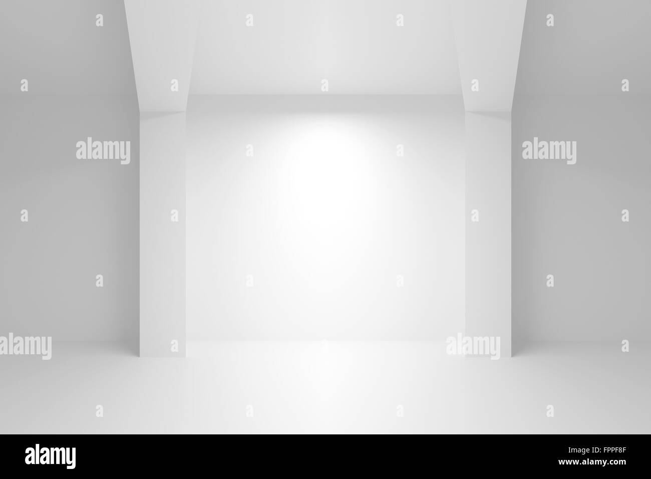 Abstract white architecture background. Empty interior with light niche ...
