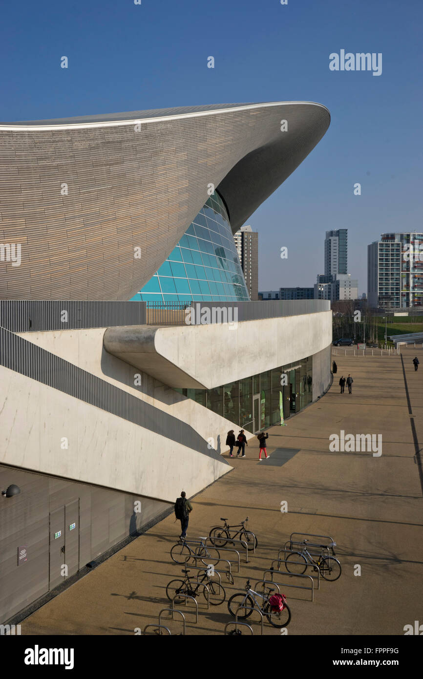 The Aquatic Centre at the QE II Olympic Park in London Stock Photo