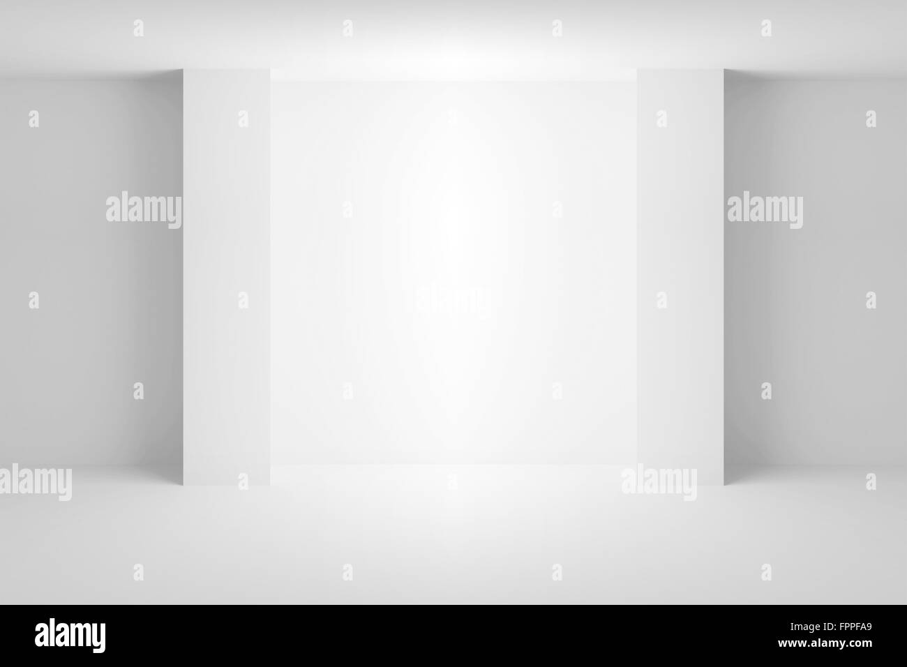 Abstract white architecture background. Empty room interior with light ...