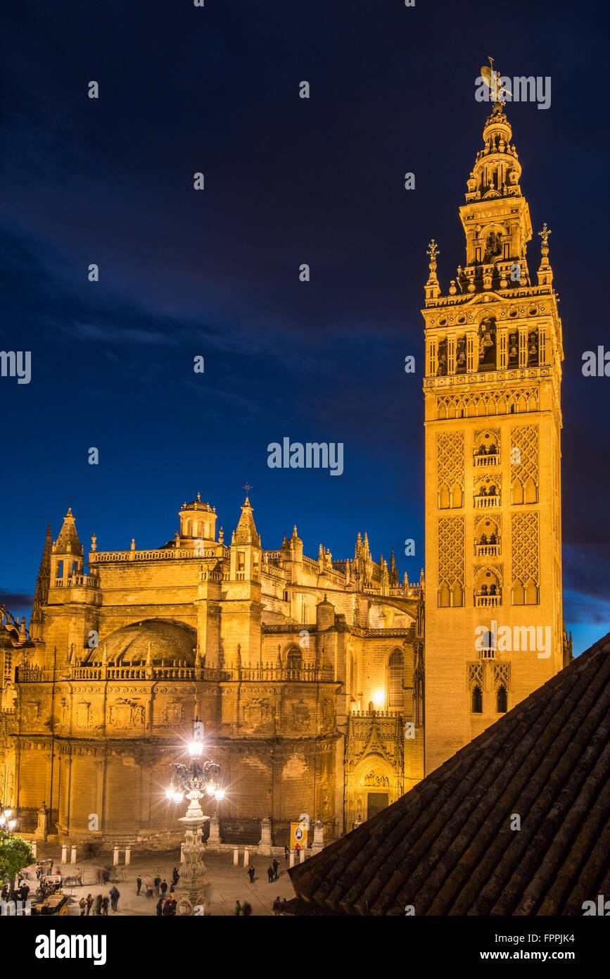 Seville night view hi-res stock photography and images - Alamy
