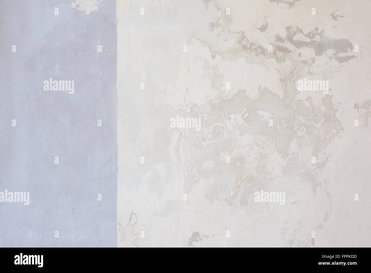 Two toned stucco and paint wall Stock Photo