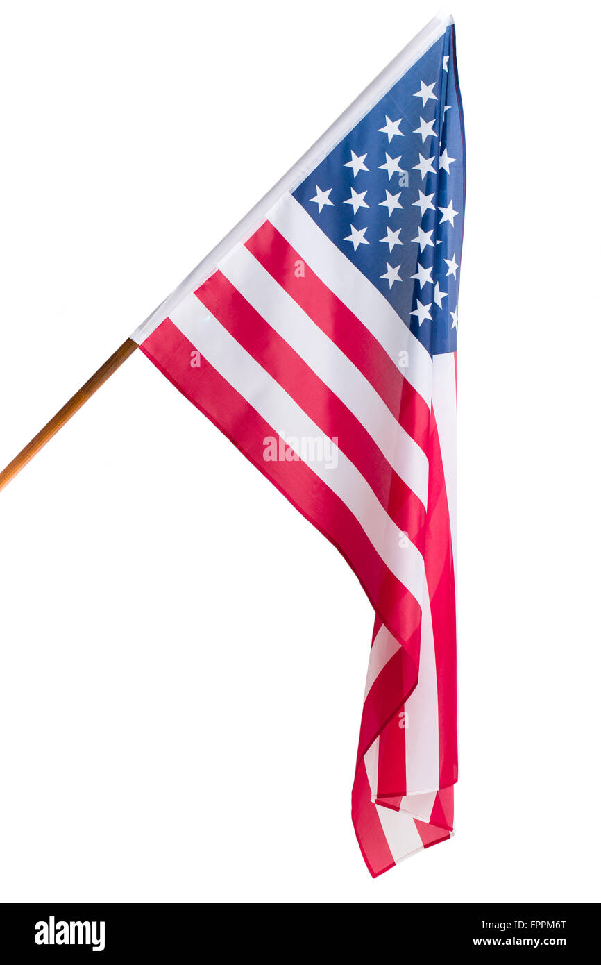 Flag of the USA isolated on white backgroud Stock Photo