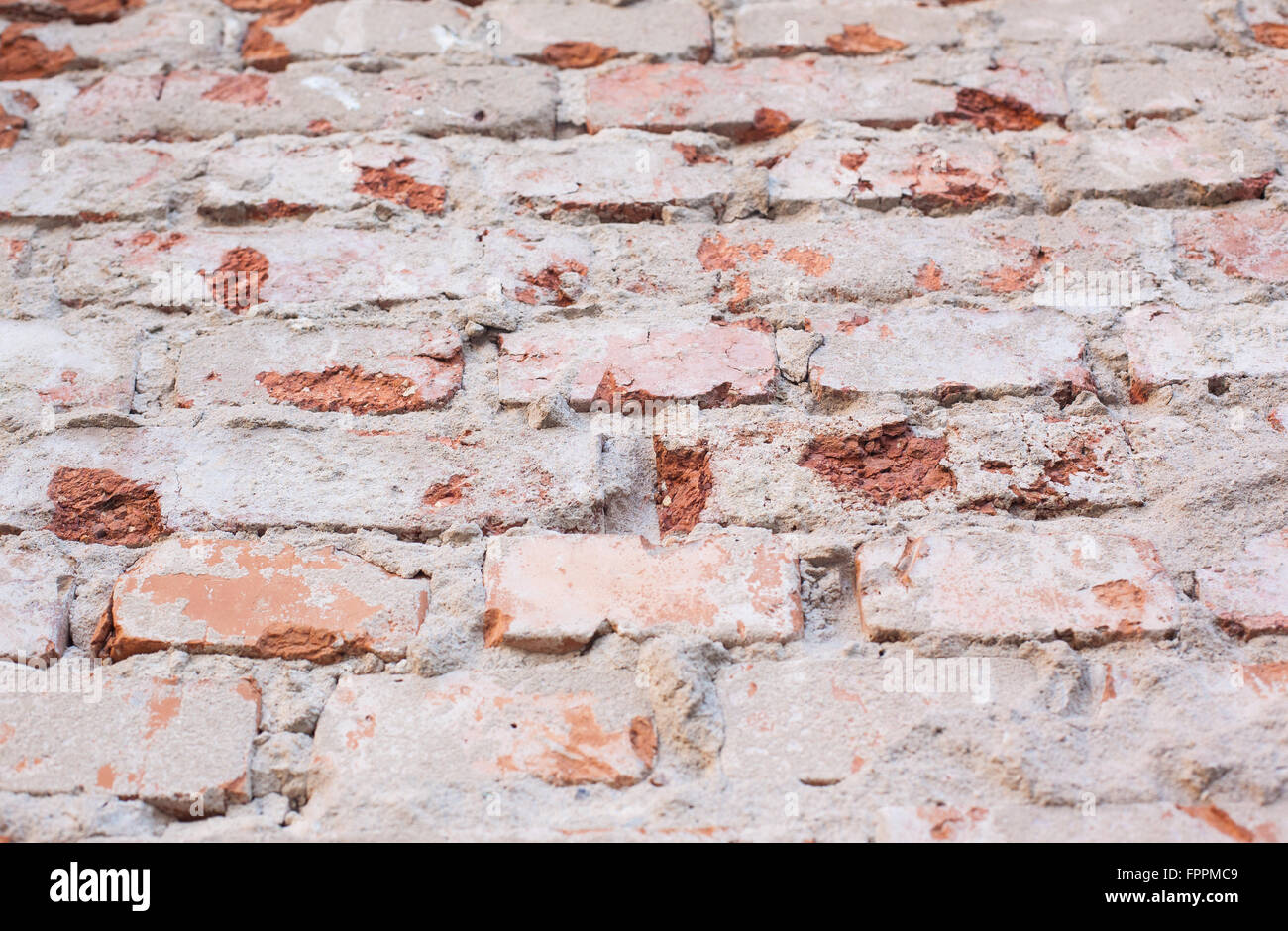 Weathered brick wall Stock Photo