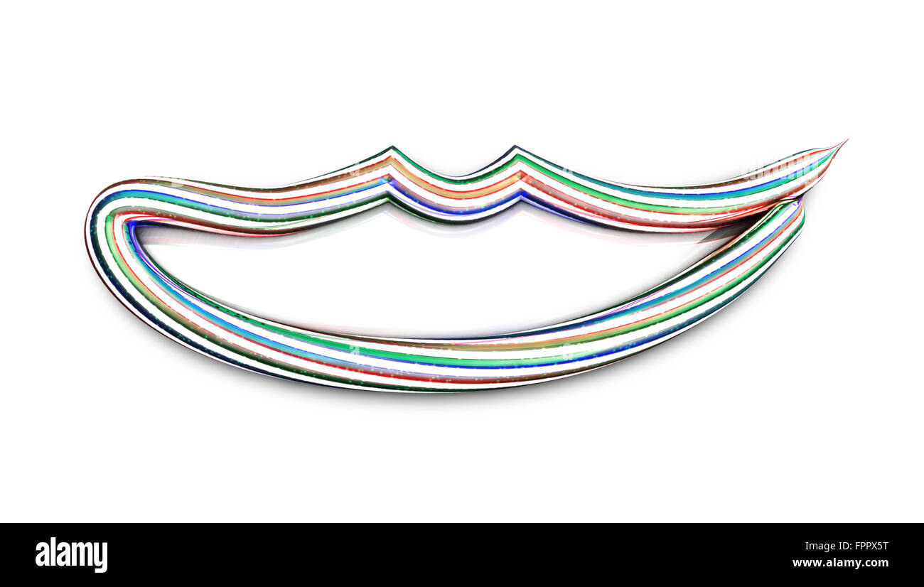 The toothpaste shapes the lip contour of a smiling healthy mouth. This