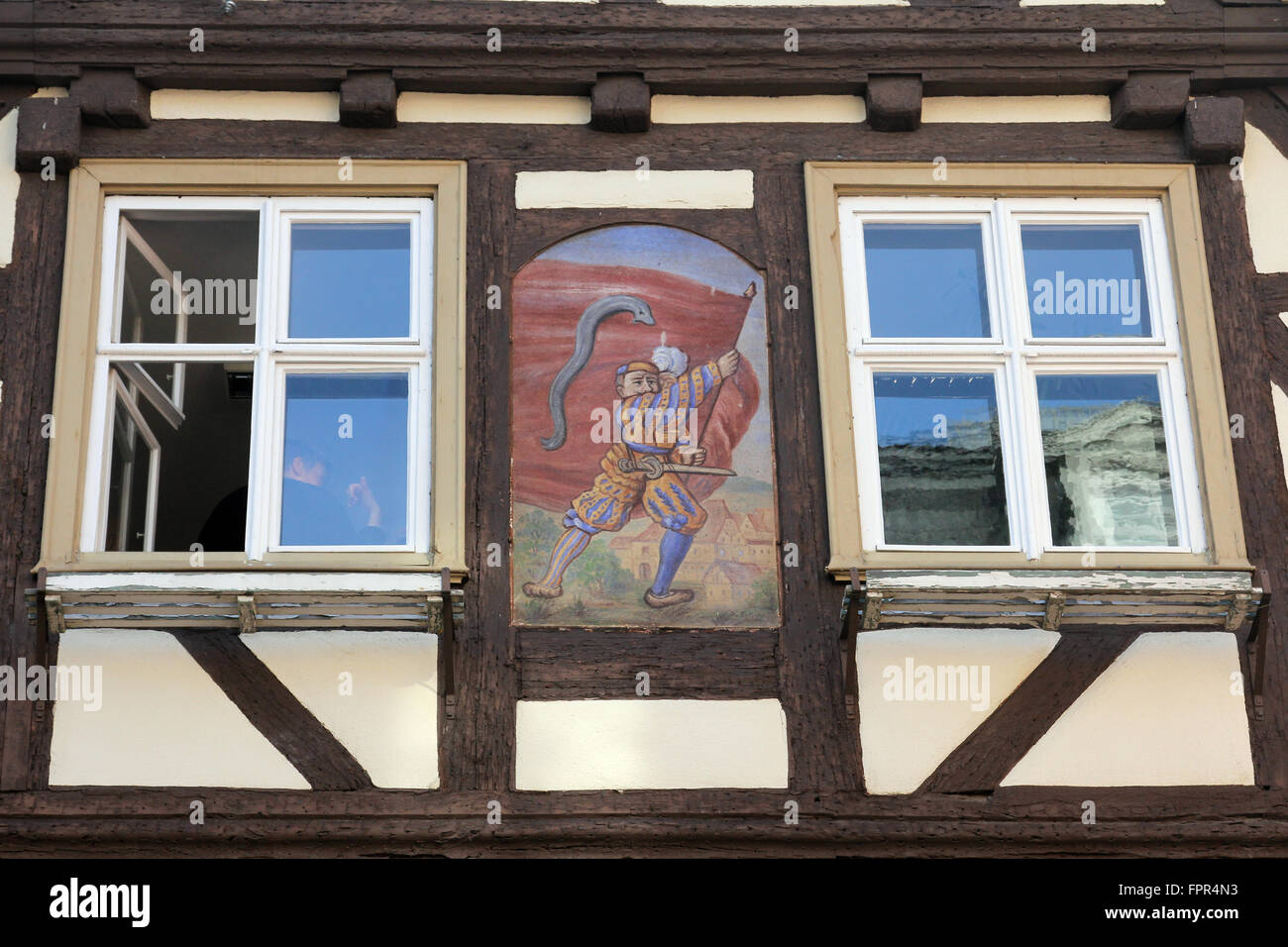 Halftimbered old house in Aalen, Germany on May 05, 2014 Stock Photo