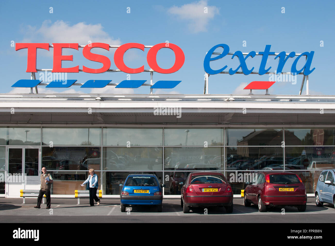 Tesco Extra Supermarket in the UK Stock Photo