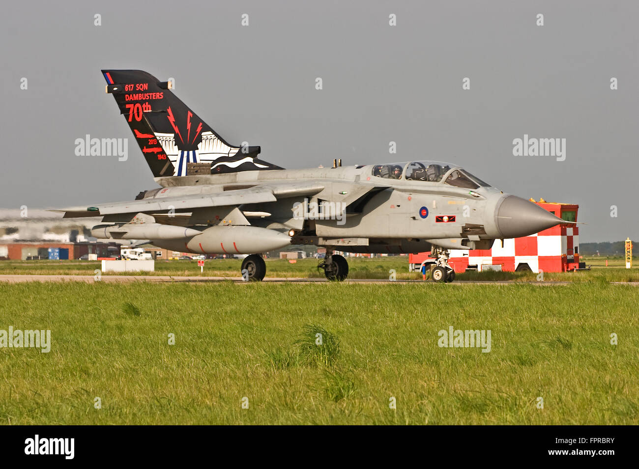 Tornado GR.4 of No.617 Squadron specially marked for the 70th anniversary of the dambusters raid. Stock Photo