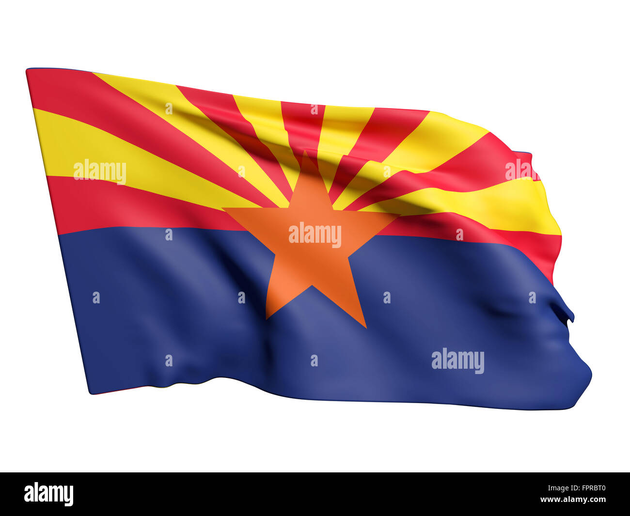 3d rendering of an Arizona flag on a white background Stock Photo Alamy