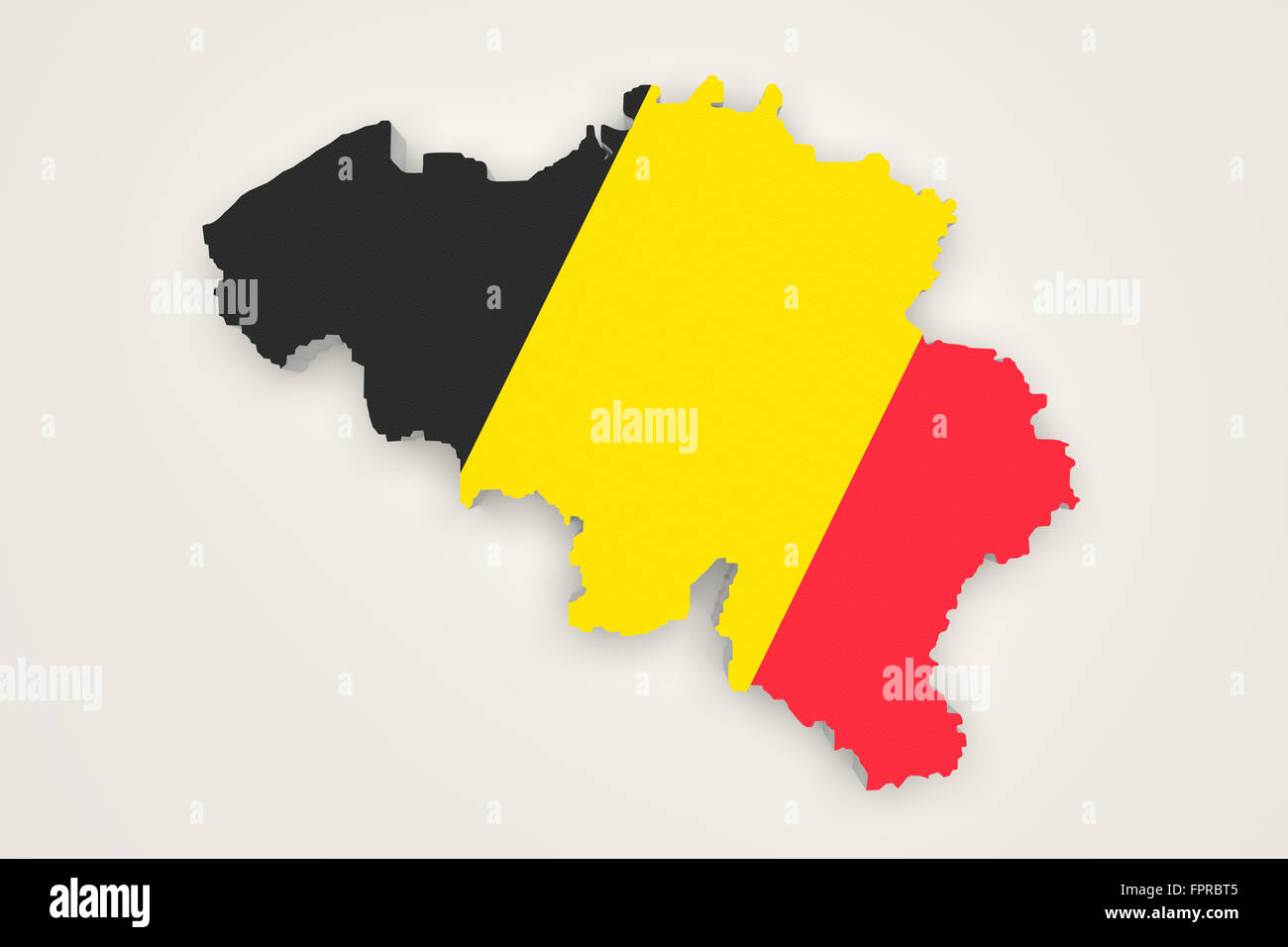 3d rendering of Belgium map and a flag on the background Stock Photo ...