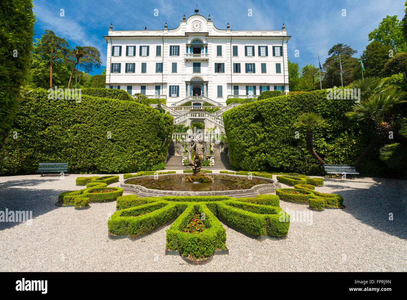 The garden and Villa Carlotta Tremezzo, lake Como, Lombardy, Italy Stock Photo