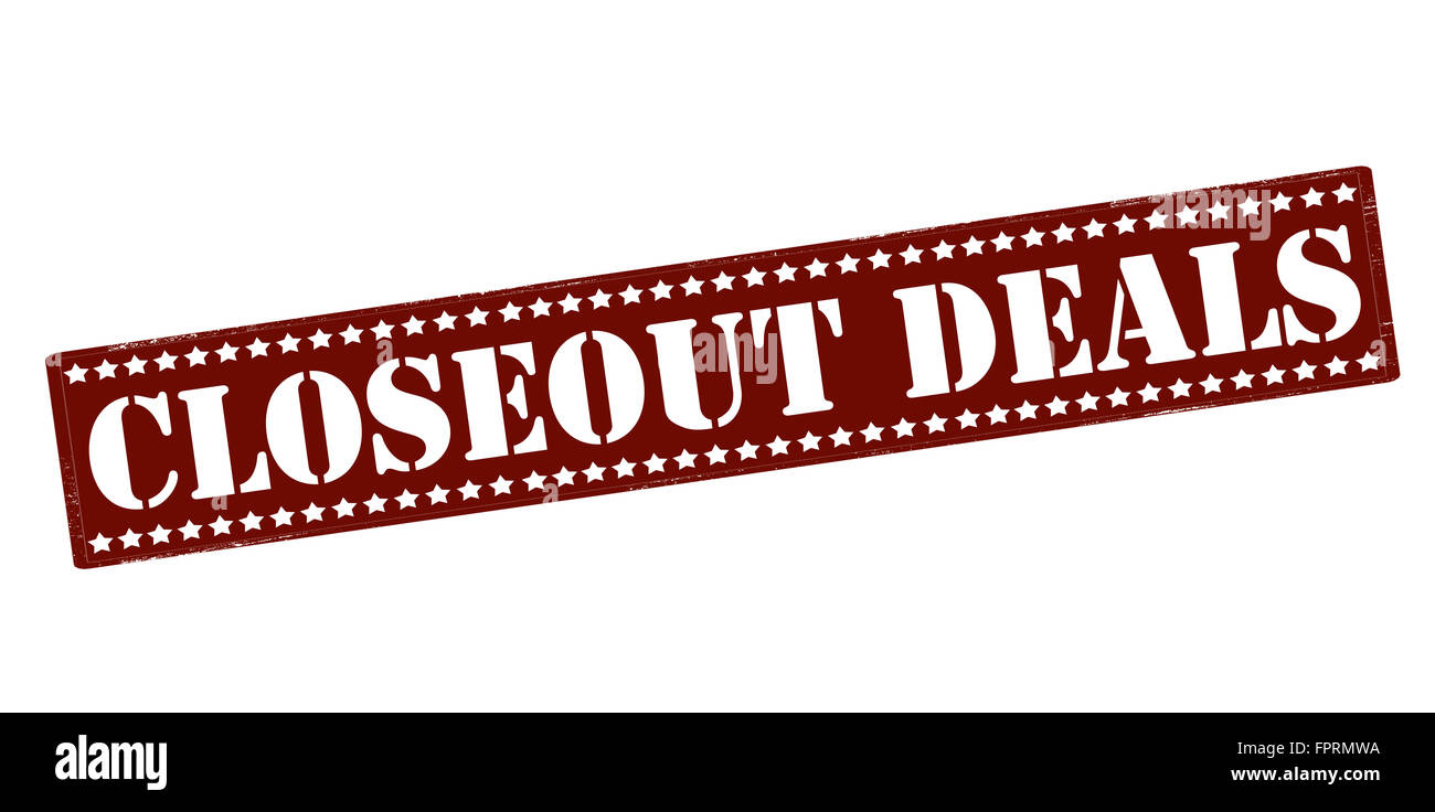 Rubber stamp with text closeout deals inside, vector illustration Stock