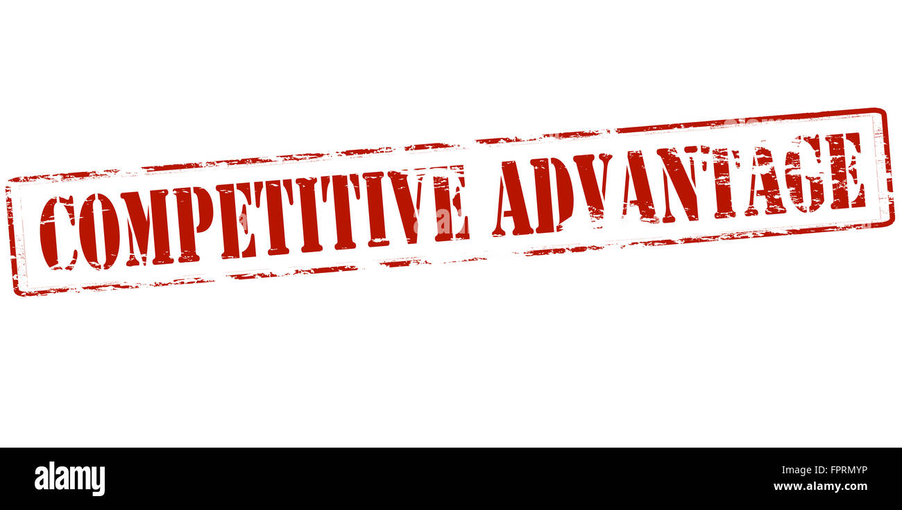 Rubber stamp with text competitive advantage inside, vector ...