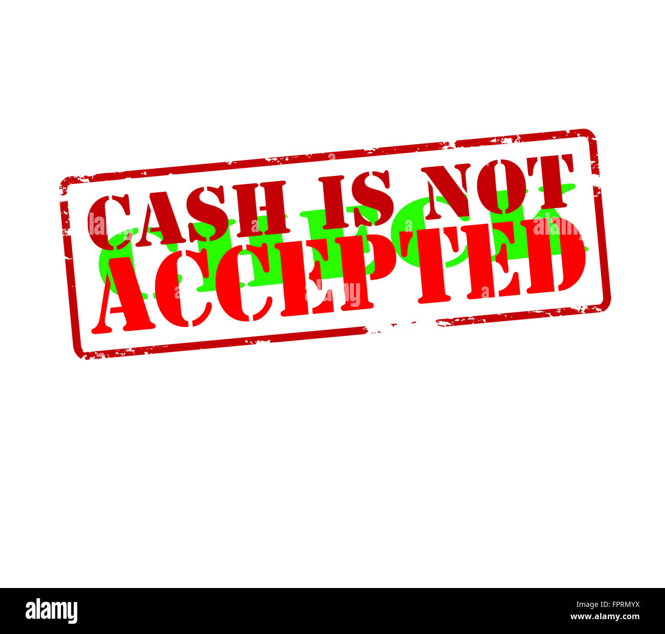 Rubber stamp with text cash is not check accepted inside, vector