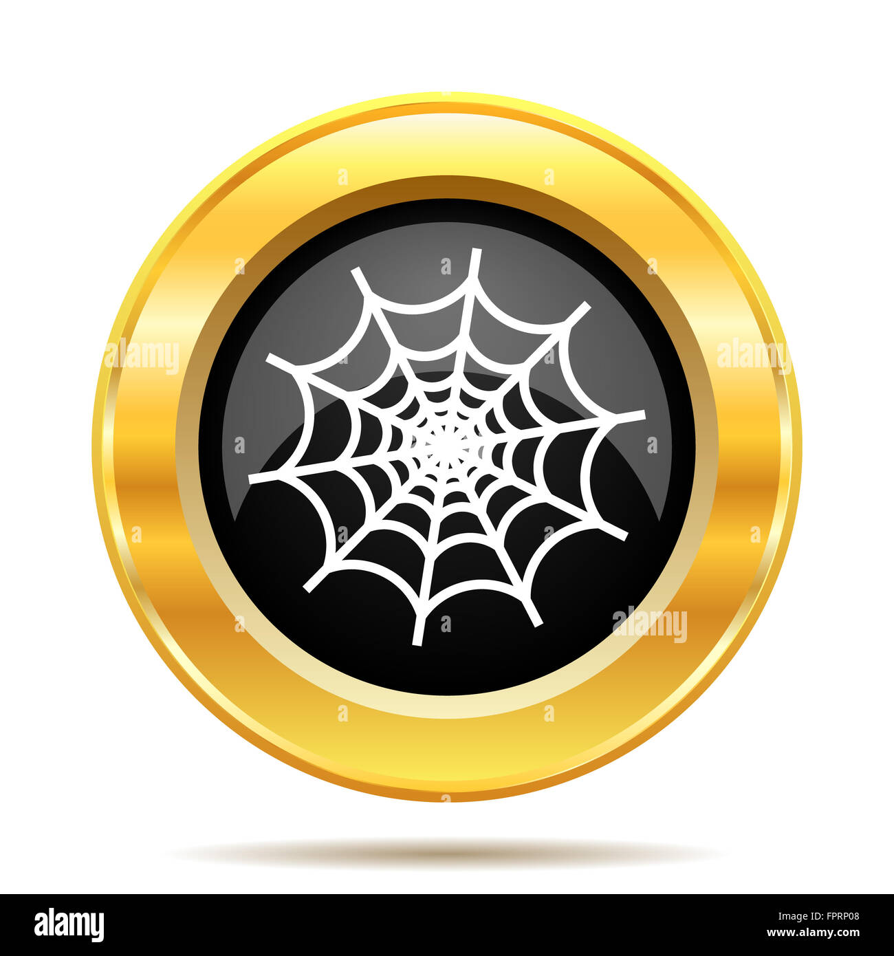 Spider web icon. Internet button on white background Stock Photo - Alamy