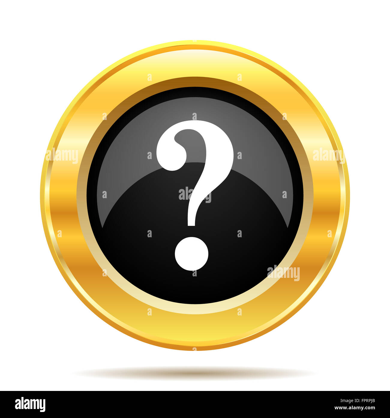 Question mark icon. Internet button on white background Stock Photo - Alamy