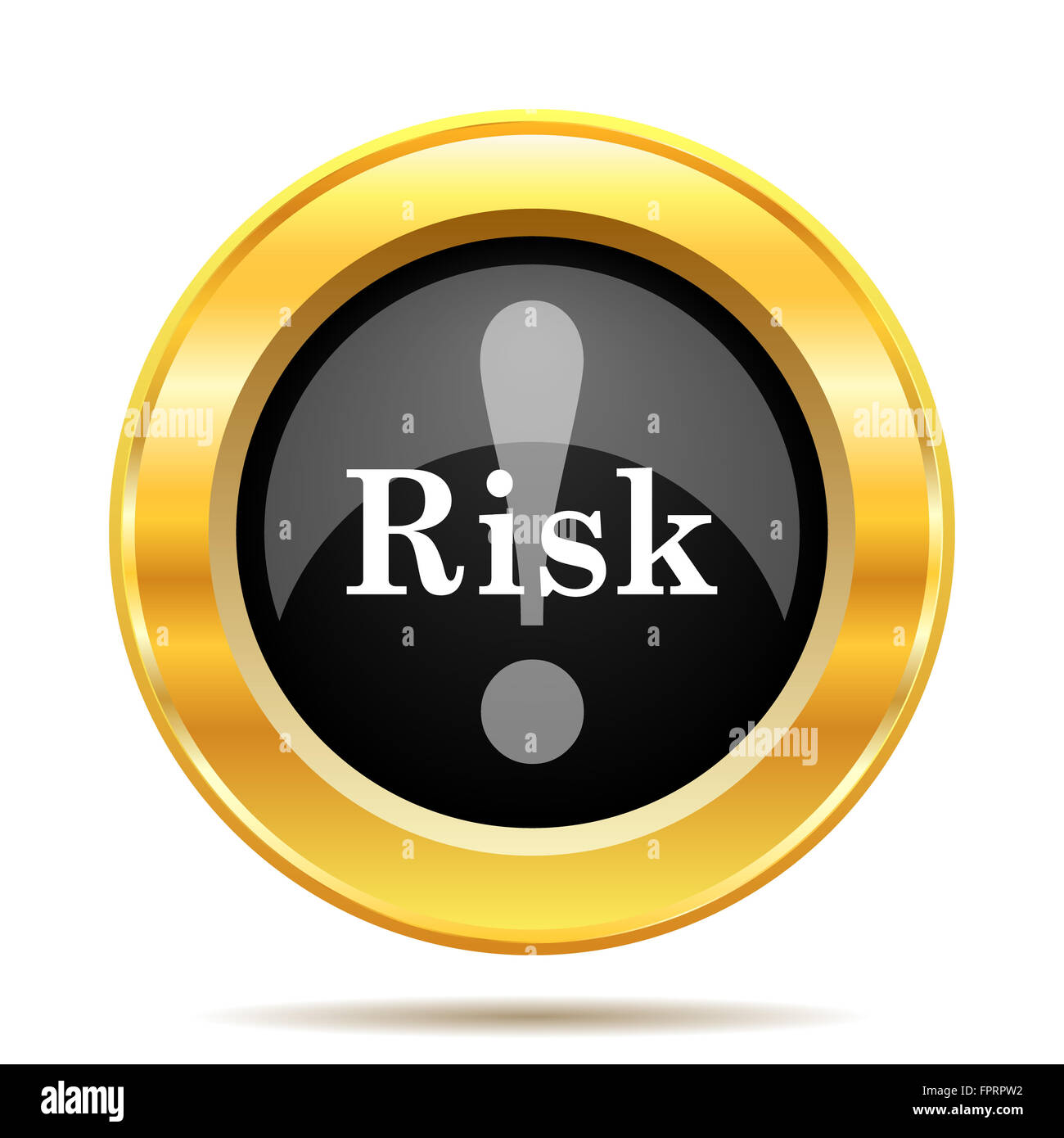 Risk icon. Internet button on white background Stock Photo - Alamy