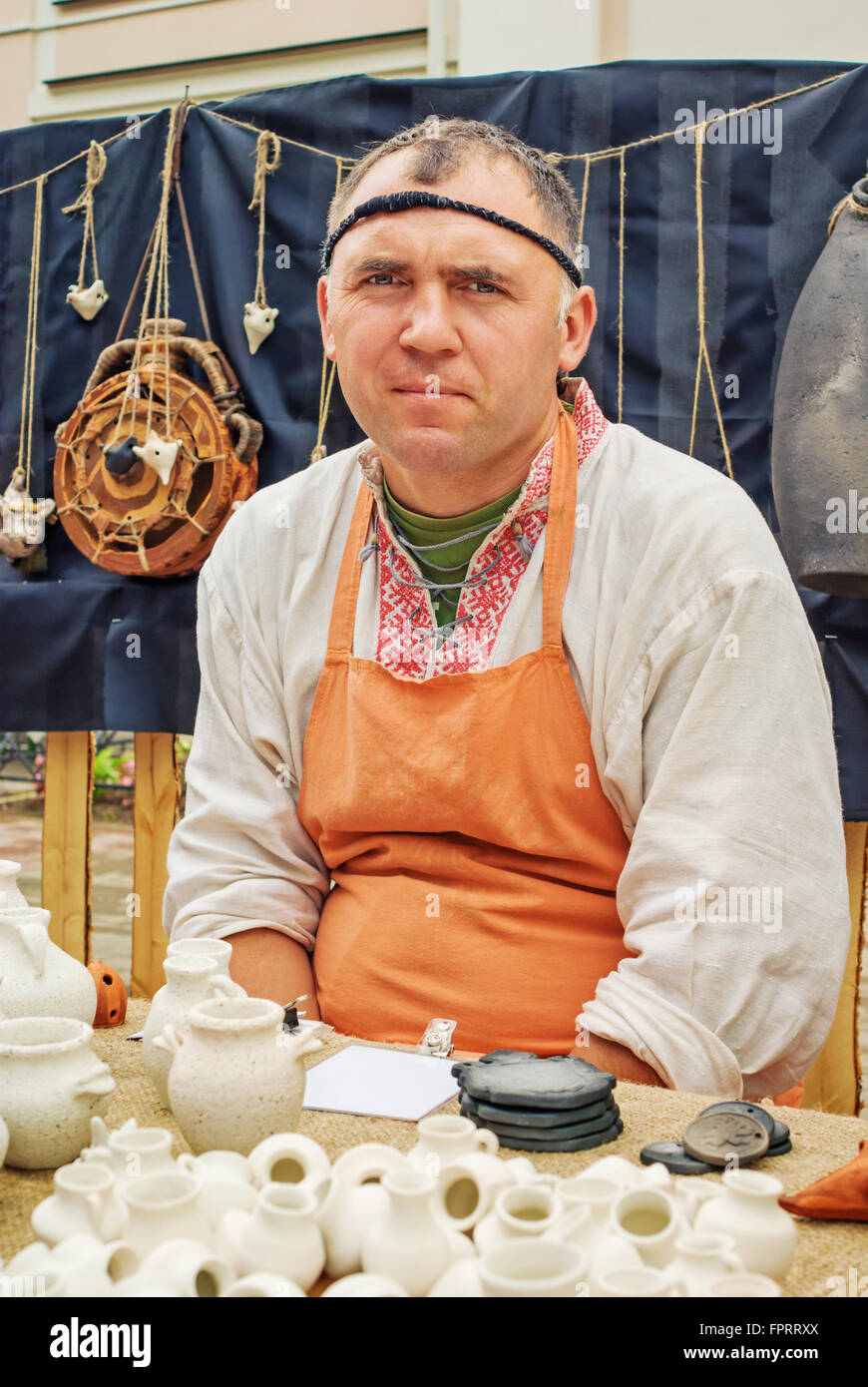 The folk masterman and their works. The fair of folk crafts and arts