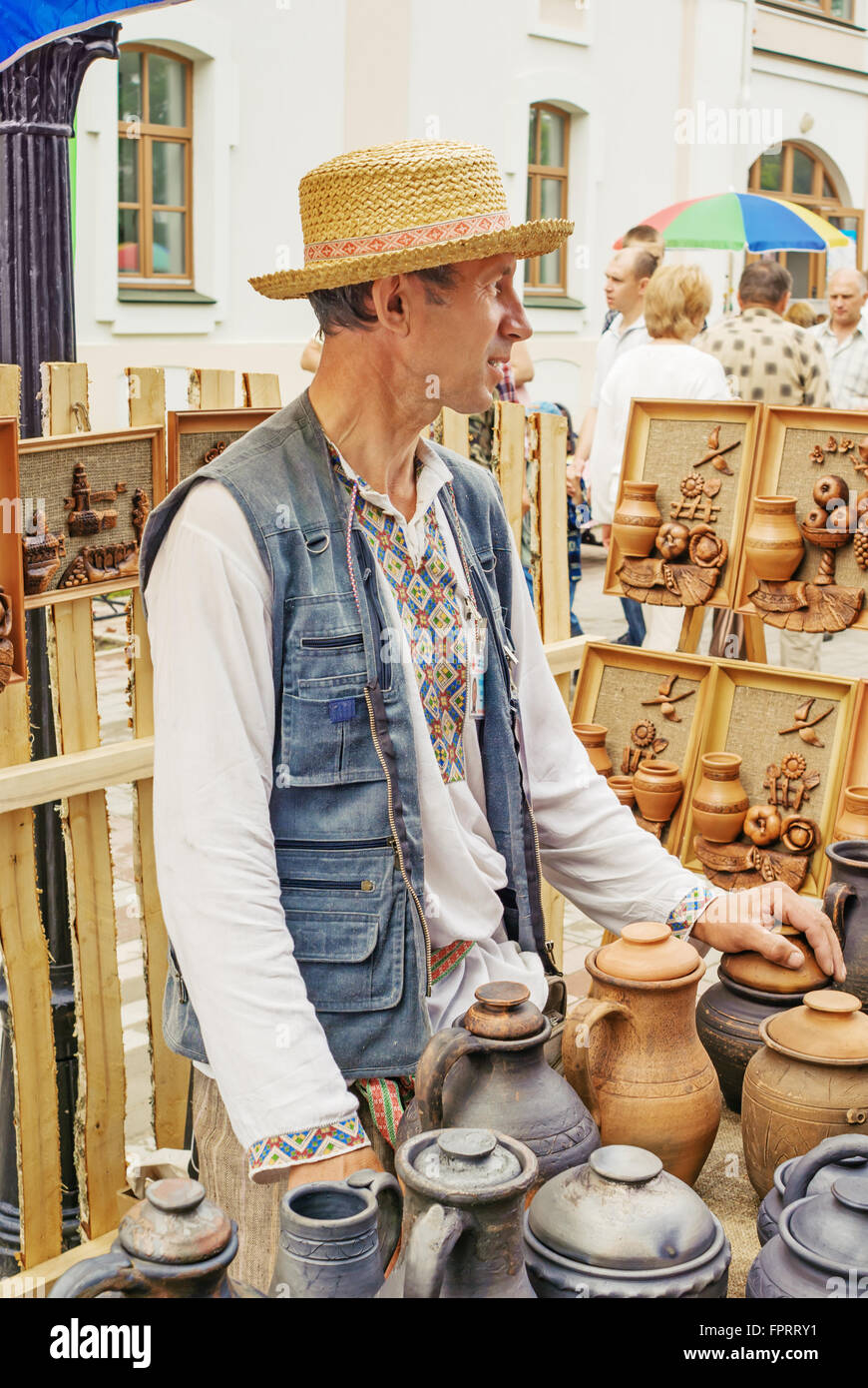 The folk masterman and their works. The fair of folk crafts and arts