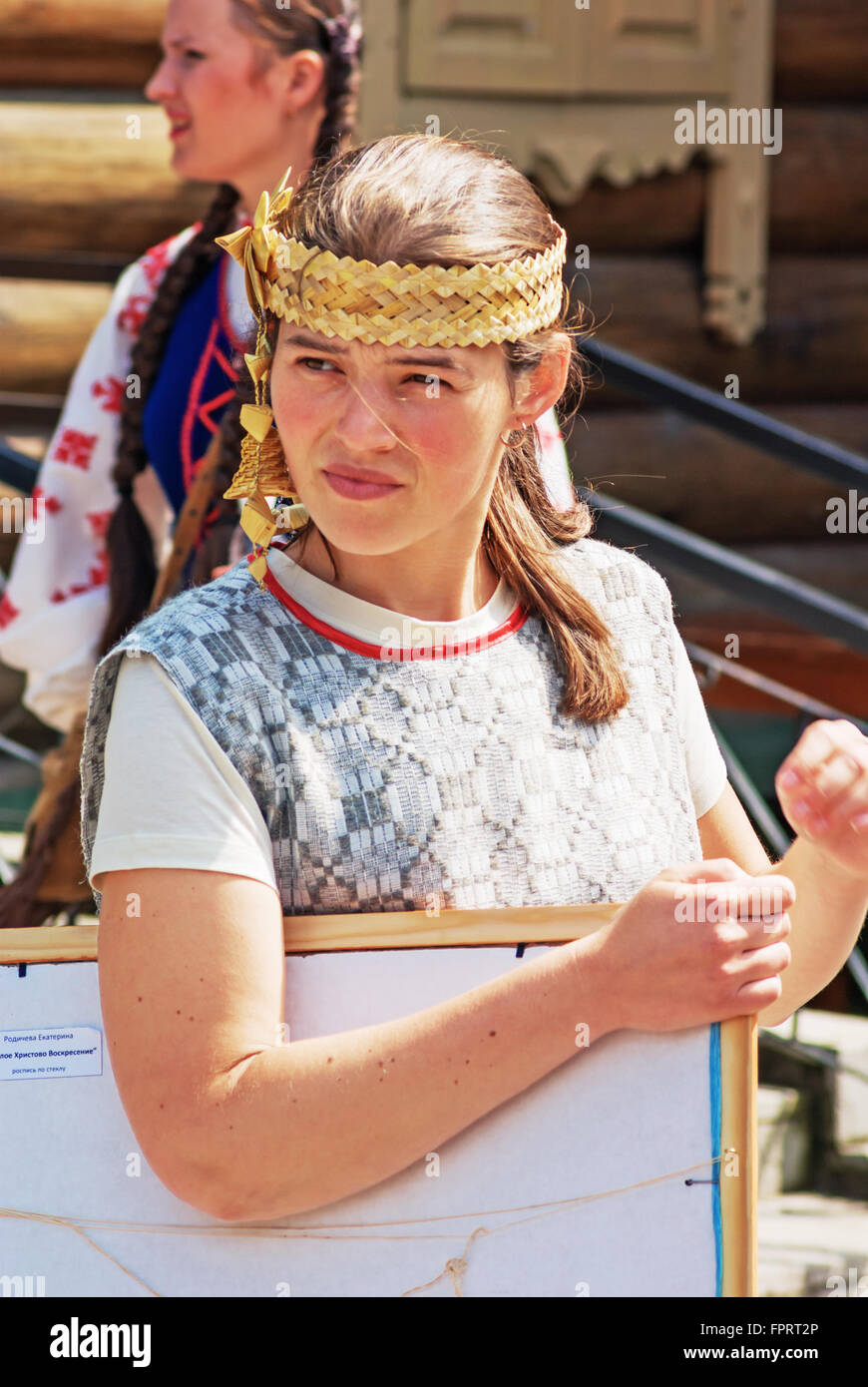 The folk masterwoman and their works. The fair of folk crafts and arts