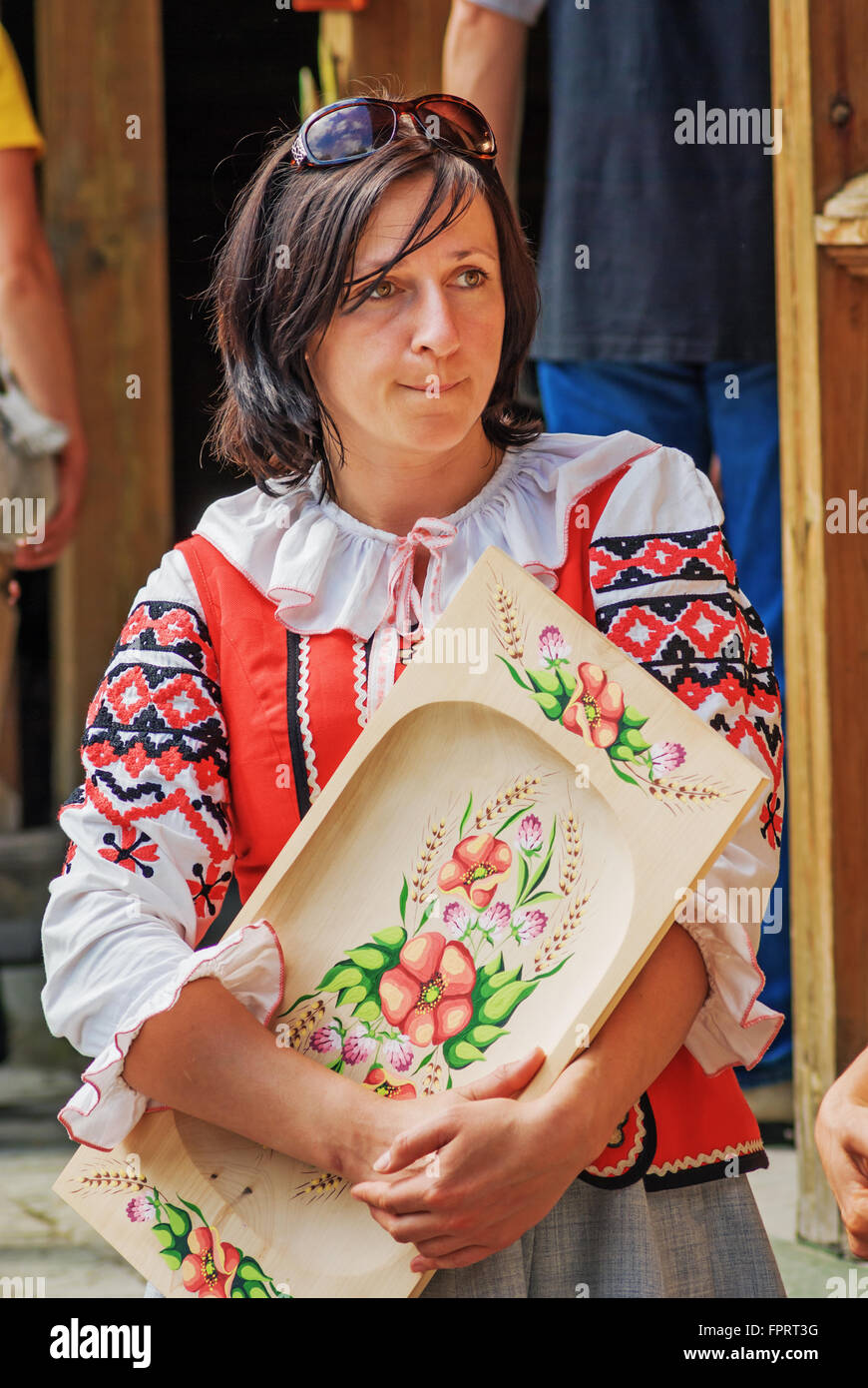 The folk masterwoman and their works. The fair of folk crafts and arts