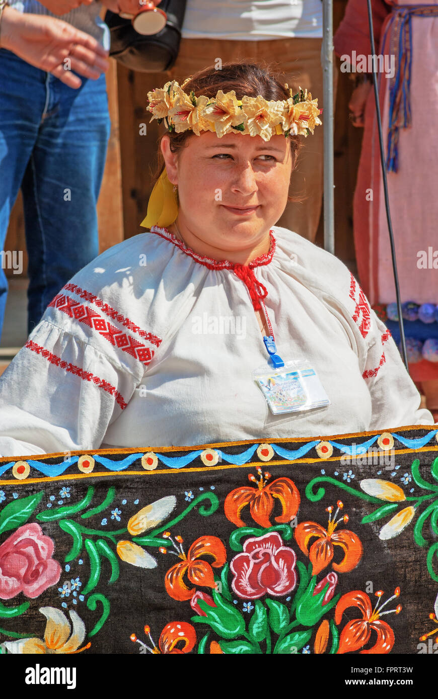 The folk masterwoman and their works. The fair of folk crafts and arts