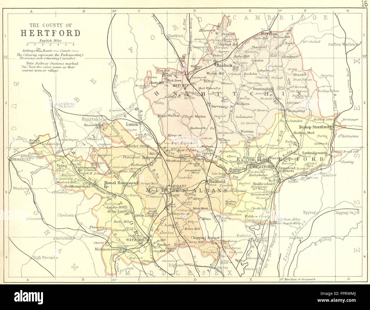 Map of hertford hires stock photography and images Alamy