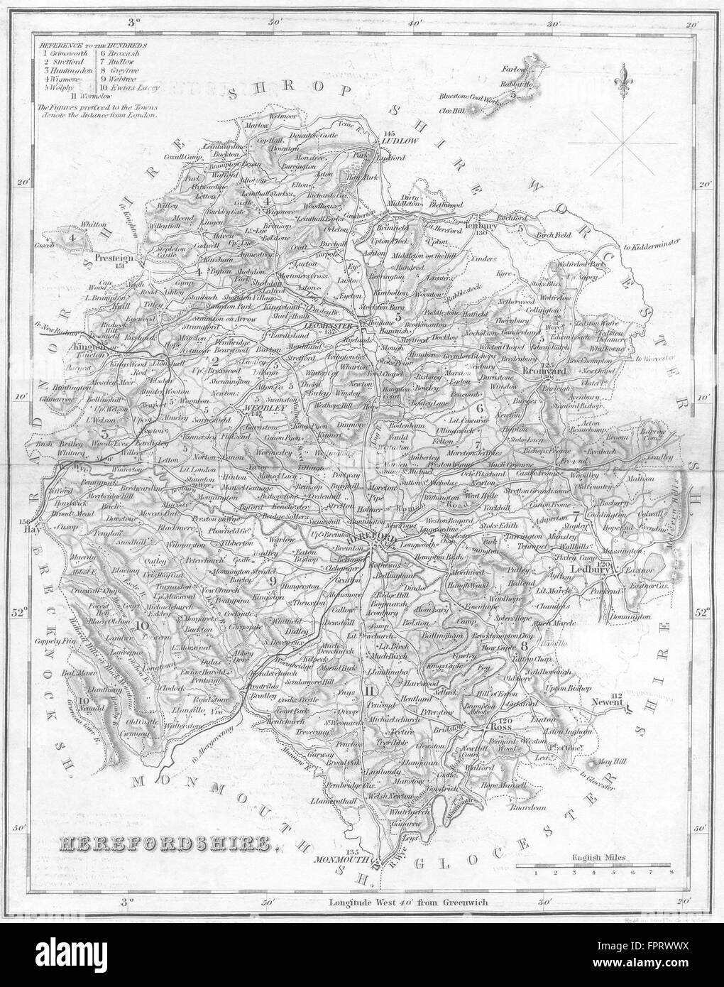 Hereford map Black and White Stock Photos & Images Alamy
